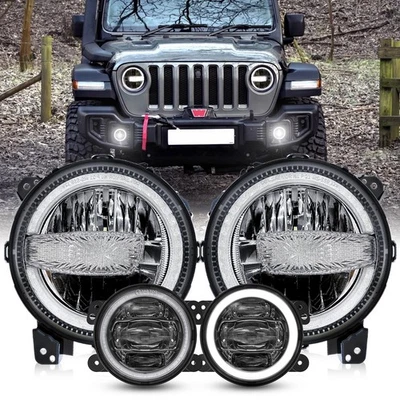 FAROS LED LUZ ANTINIEBLA DRL KITS PARA JEEP WRANGLER JL JLU ILIMITADO 2018-2024 Foto 1 de 4