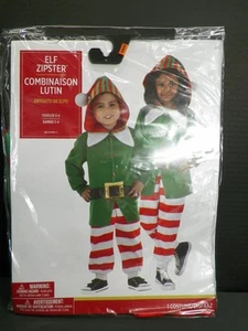 Mono Amscan Elf Cremallera Con Capucha Vestido Elegante Navidad Niño 3-4 Halloween - Imagen 1 de 2