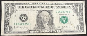 2003 Chicago $1 Bill Star Note ⭐️ Devil 66’s Fancy Numbers Note - Picture 1 of 2