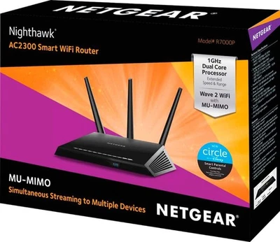 NETGEAR Nighthawk AC2300 Dual-Band Smart Wi-Fi 5 Router - R7000P-100NAS - VG - Image 1 of 3
