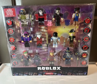 NUEVO ROBLOX Classics Serie 7 Figuras de Acción Paquete de 12 con 12 Códigos Exclusivos 21 Piezas Foto 1 de 4