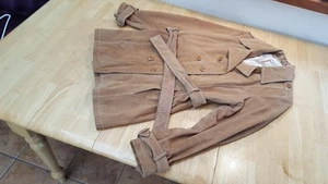 WILSONS LEATHER Maxima Tan Leather Coat Jacket suede LARGE - Picture 1 of 12