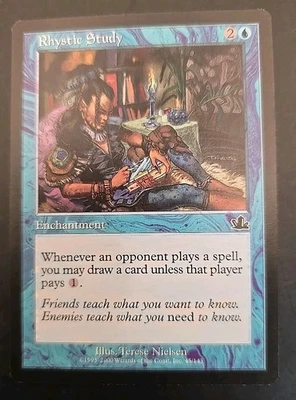 Rhystic Study Prophecy MTG Regular Lightly Played  - Image 1 of 3
