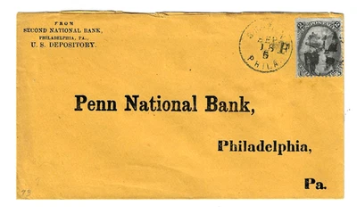 Sc #73 Cover SECOND NATIONAL BANK Philly 2 Cent Jackson 1861-2 Civil War US C73 - Image 1 of 3