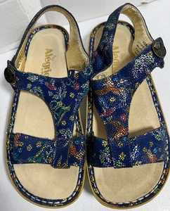 Alegria Kendra Birdland Mosaic Hummingbird Leather Sandals Women's Sz 37 Ken-158 - Picture 1 of 6