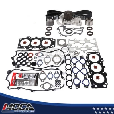 Juego de juntas de cabeza MLS Kit de correa de distribución Bomba de agua apto 01-03 Hyundai Santa Fe 2.7L Foto 1 de 4