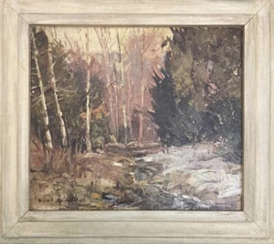 Richard G. Sigafoos (Amerikaner 1908/1985), Der Sumpf im Winter, Öl auf Karton - Bild 1 von 2