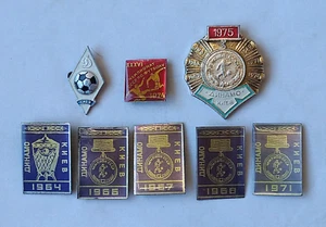 Dynamo Kiev Soccer club badge Lot 8x Football Championship USSR winner cup pins - Picture 1 of 4
