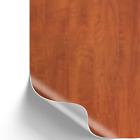 10€/m2 Folia samoprzylepna Wygląd drewna Czerwonobrązowa Folia samoprzylepna Tapeta Meble Kuchnia Drzwi