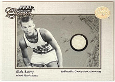 2001-02 Fleer Greats Of The Game Feel The Game Classics Rick Barry GU Relic