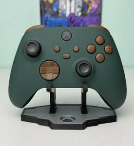 Pine Green & Woodgrain - Soft Touch - Custom Wireless Controller for Xbox Or PC - Picture 1 of 4