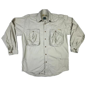 Allagash Shirt Mens M Beige Button Down Safari Field Utility Cruiser Outdoors - Picture 1 of 15