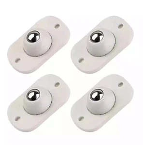 Paquete de 4 mini ruedas giratorias giratorias - Juego de rodillos autoadhesivos de acero inoxidable - Imagen 1 de 7