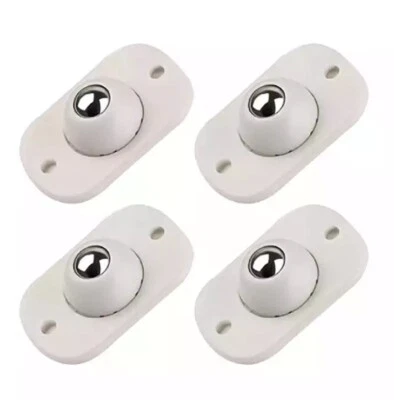 Paquete de 4 mini ruedas giratorias giratorias - Juego de rodillos autoadhesivos de acero inoxidable Foto 1 de 4