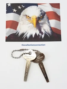 2 Vtg SLAYMAKER Lock Company Promotional Pocket Keychain Flat Blade Screwdriver - Picture 1 of 5
