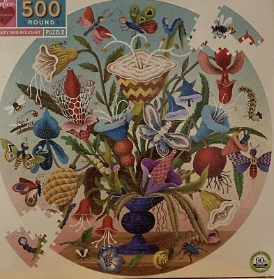 Rompecabezas redondo eeBoo Piece and Love Crazy Bug Bouquet 500 piezas Foto 1 de 4