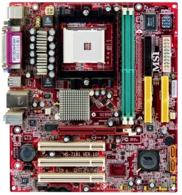 Mainboard Msi Ms-7181 Ver:10 Via K8M800 S754 Ddr Agp Pci - Image 1 of 2