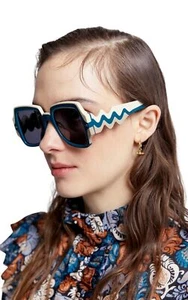 Karen Walker  Wavy Ultra B Sunglasses | 70's inspired, Blue/White, Biodegradable - Bild 1 von 5