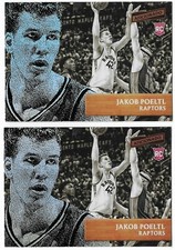 Jakob Poeltl 2016-17 Panini Aficionado Rookie #95 Lot of 2 Cards Toronto Raptors