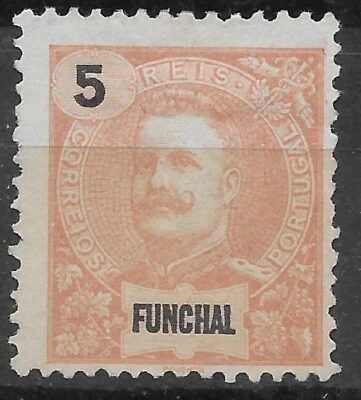 1897 PORTUGAL PORTUGUESE FUNCHAL 14 REIS SC#32 MNG 🔥 MADEIRA - Image 1 of 2