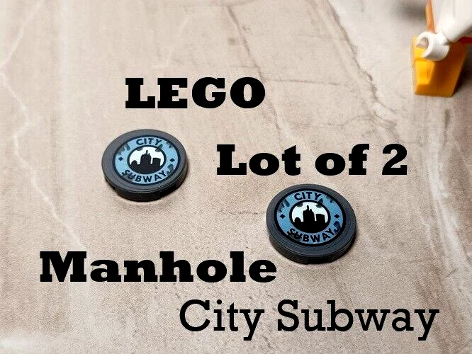 LEGO Manhole Cover SUBWAY Service Entrance Plate CITY New Sticker Cool Color - Image 1 of 1