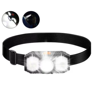 Super Bright Waterproof LED Head Torch Headlight USB Rechargeable Headlamp UK - Picture 1 of 15