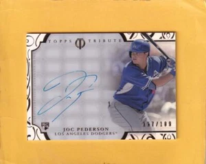 2015 Topps Tribute Autographs #TA-JP Joc Pederson Dodgers NM-MT+ Auto RC 157/189 - Picture 1 of 2