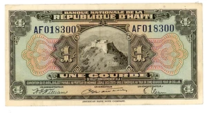 Haiti ... P-160 ... 1 Gourde ... L.1919 ... Choice *VF-XF*.😉Prefix "AF" - Picture 1 of 2
