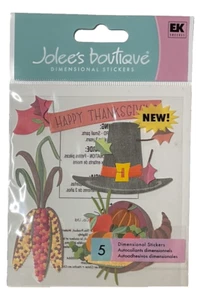 Pilgrim Party~Thanksgiving~Dimension Scrapbook Sticker Embellish~Jolee Boutique - Picture 1 of 2