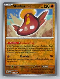 SV03: Obsidian Flames #112/197 Stunfisk Reverse Holo - Picture 1 of 2