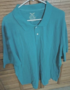 Faded Glory Uomo 2XL XXL 50-52 Polo Golf Camicia Manica Corta Verde - Foto 1 di 4