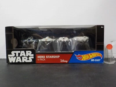 G 219 Hot Wheels Star Wars 4 pack Hero Starship. Disney. Die-cast Collectible - Imagem 1 de 4