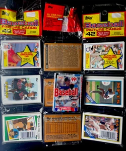 Lotto 4ct Nolan Ryan HOF Topps Baseball Rack & Cello Pack che mostra parte superiore o posteriore - Foto 1 di 2