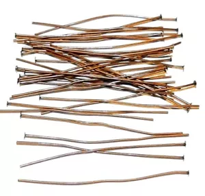 M330 Antiqued Copper 2" Head Pin Brass Metal Jewelry Component 36pc - Picture 1 of 1
