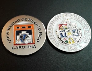 UNIVERSIDAD PUERTO RICO UPR CAROLINA Univ Medalla moneda ficha token JAGUARES - Picture 1 of 12