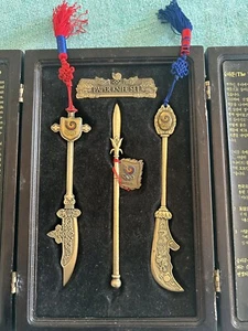 1988 Seol Olympic Commemorative Paper & Letter Opener Set In Timber Case - Picture 1 of 8