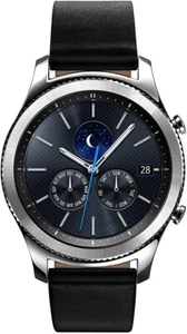 Samsung Galaxy Gear S3 Classic 46 mm Stainless Steel Silver Case and Black - Picture 1 of 5