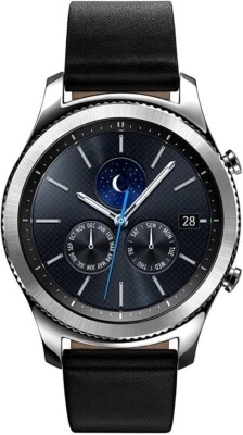 Samsung Galaxy Gear S3 Classic 46 mm Stainless Steel Silver Case and Black - Image 1 of 4