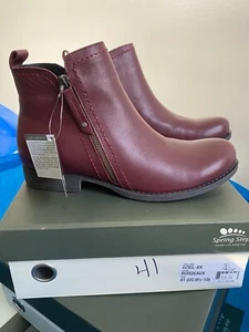 Spring Step Oziel Women's UK 41 US Size 9.5-10 Bordeaux Leather Ankle Bootie - Picture 1 of 6