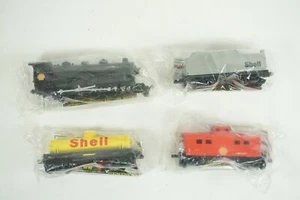 Fletcher Branhardt Shell motore a vapore autocisterna Caboose set auto 4 sigillato B72 - Foto 1 di 6