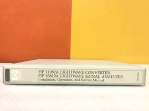 HP 11982-90002 11982A Lightwave Converter, 83810A Signal Analyzer Service Manual - Picture 1 of 3