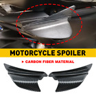 2Pcs Glossy Black Look Motorcycle Side Winglets Wind Fin Spoiler Air Deflector