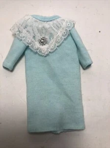 Genuine Skipper Barbie Doll Nightgown Dress Aqua/Mint Jewel Lace White Paper Lab - Picture 1 of 6