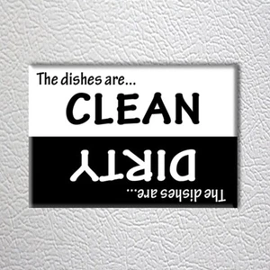 Dishes Are... Clean / Dirty Dishwasher (NEW High Quality FRIDGE MAGNET) - Picture 1 of 2