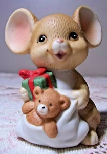 Vintage Weihnachts Maus Figur entzückende Weihnachtsdeko - Bild 1 von 6