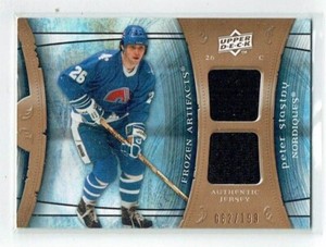 09-10 UD Artifacts Frozen Artifacts  Peter Stastny  /199  Dual Jerseys  HOF