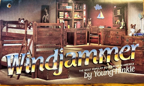 WINDJAMMER, 11 PIECES OF YOUNG HINKLE/LEXINGTON, SOLID OAK, 40TH ANNV E.T. MOVIE Cover