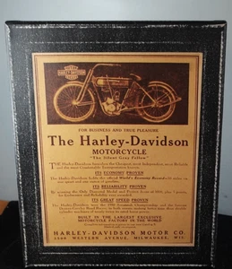 Harley Davidson Schild Canvas Handmade Harley Motorrad - Bild 1 von 2