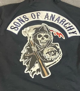 Sons Of Anarchy Reaper Hoodie Jacket Size Xl Zip Up Patch Back Graphic Official - Picture 1 of 11
