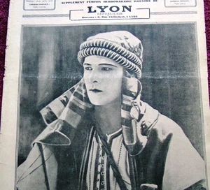 RUDOLPH VALENTINO COVER + story for Eve (7/1/1928)  movies  models modeling - Picture 1 of 5